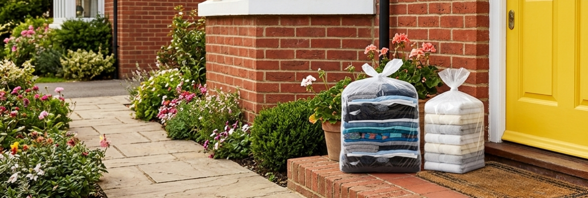 Home Delivery To Red Brick Home With Yellow Door 1190X402