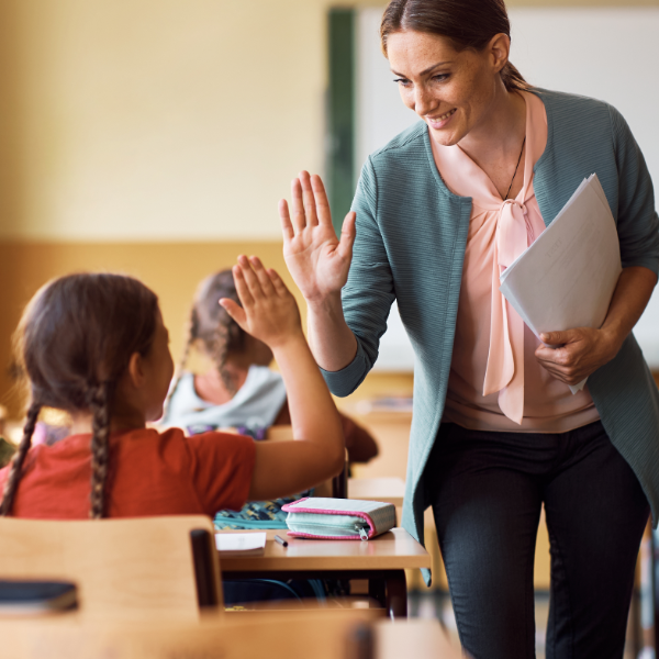 Teacher High Five Student 600X600